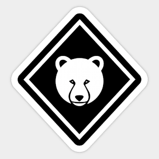 Bear Head – Papa & Mama Bear – Logo Style Sticker